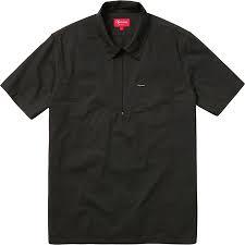 Supreme Half Zip Work Shirt Black 
