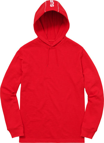 Supreme Hooded Stripe L/S Top Red 