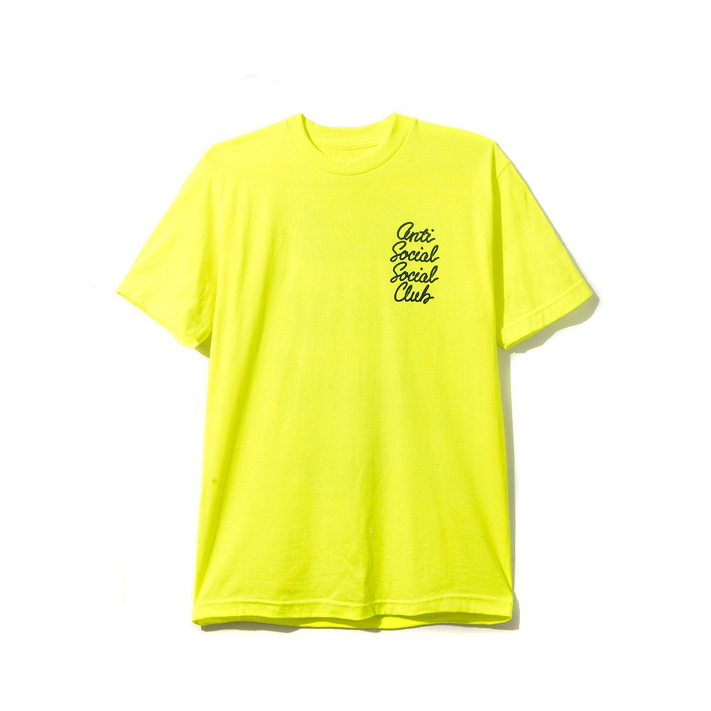 Anti Social Social Club Options Neon Yellow Tee CURATEDSUPPLY.COM