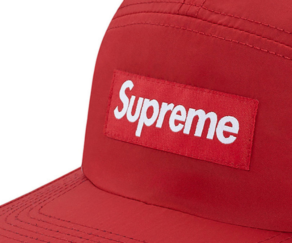 Supreme Reflective Stripe Camp Cap Red –