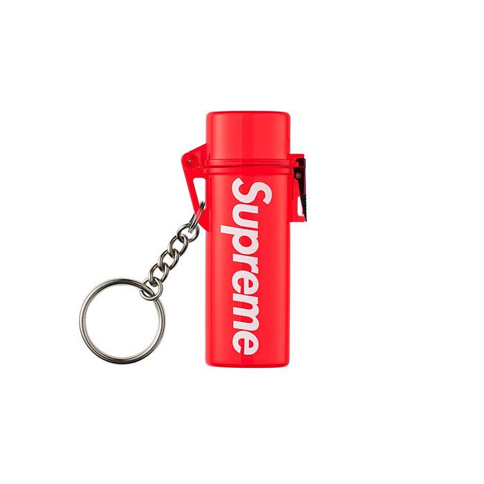 Supreme Waterproof Lighter Case Keychain Red –