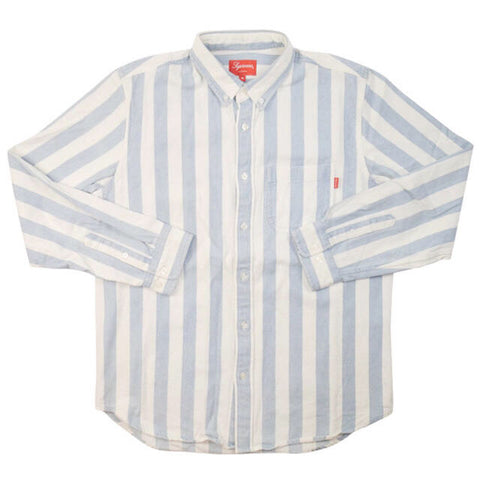 Supreme Faded Denim Shirt Blue Stripe