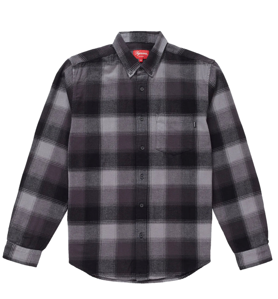 Supreme Shadow Plaid Flannel Shirt Black – CURATEDSUPPLY.COM