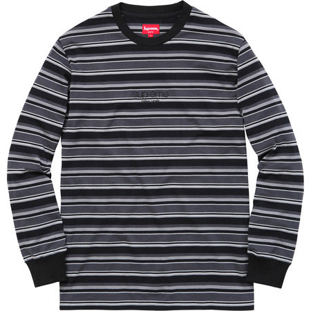 Supreme Multi Stripe Long Sleeve Top Black –