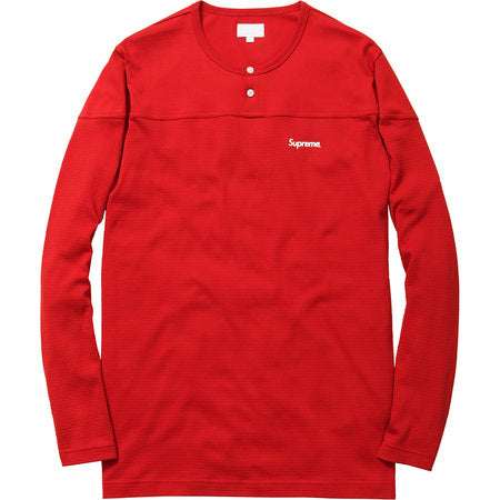 Supreme Split Mesh Henley Red