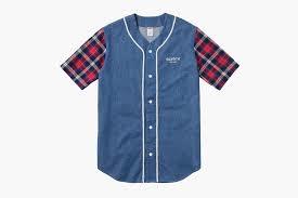 Supreme Denim Flannel Baseball Shirt Blue