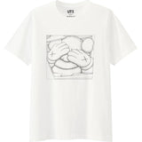 KAWS Companion Box Logo Covered Eyes Tee White
