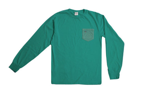 Noah NYC Pocket Long Sleeve Tee Peacock