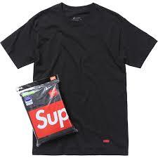 Supreme Hanes Tagless T-Shirt Black (3 pack)