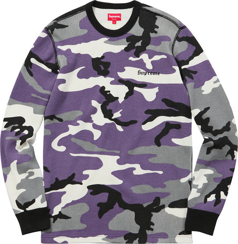 Supreme Camo Waffle Thermal Purple Camo