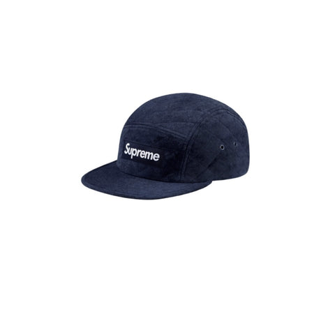 Supreme Quitled Suede 5 Panel Camp Cap Navy