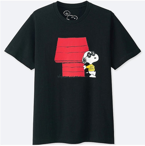 Kaws x Peanuts Snoopy's House Black Tee