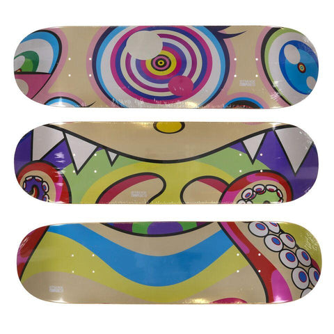 TAKASHI MURAKAMI SKATE DECK SET (3)