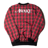 AWAKE NY Plaid Windbreaker Pullover Jacket Red