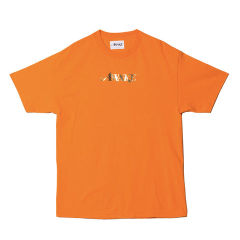 AWAKE NY Metallic Foil Tee Orange