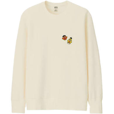 KAWS x Sesame Street Ernie & Bert Sweatshirt Crew Off White