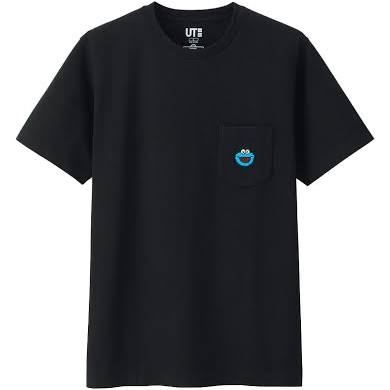 KAWS X Sesame Street Cookie Monster Pocket Tee Black