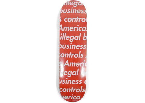 Supreme Illegal Business Skateboard Deck Red
