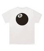 Stussy x Dover Street Market 8 Ball Tee White