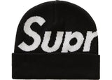 Supreme Big logo Beanie Black