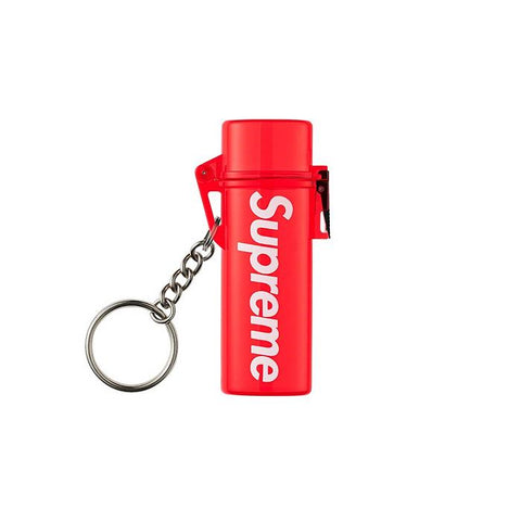 Supreme Waterproof Lighter Case Keychain Red