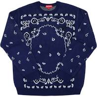 Supreme Bandana Sweater Navy
