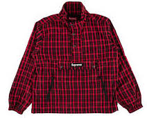 Supreme Nylon Plaid Pullover Red