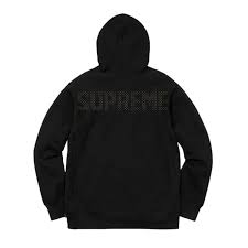 Supreme Studded Hooded Sweatshirt Black