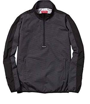 Supreme Half Zip Mesh Pullover Black