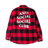 Anti Social Social Club No Expectations Flannel Red