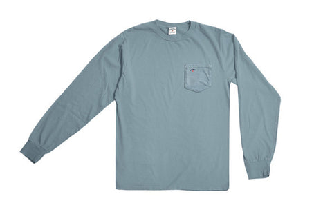 Noah NYC Pocket Long Sleeve Tee Light Blue