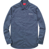 Supreme Pledge Allegiance Work Shirt Blue 