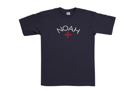 Noah NYC Logo Tee Navy 100% Cotton