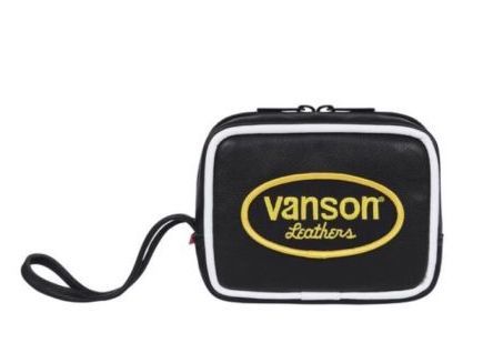 Supreme Vanson Leather Wrist Bag Black