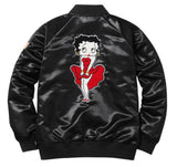 Supreme Betty Boop Satin Club Jacket Black