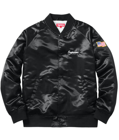 Supreme Betty Boop Satin Club Jacket Black