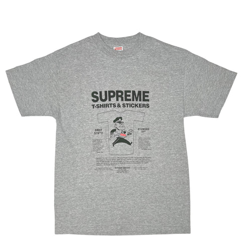 Supreme T-Shirts & Stickers Tee Grey